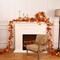 Autumn Garland Maple Leaves with 50 LED Artificial Sunflower Berry Vine